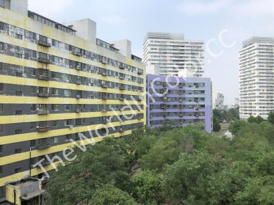 Colorful Apartment Blocks In Tianjin