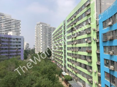 Colorful Apartment Blocks In Tianjin