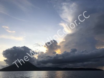 Sunrise Over Gunung Api In Banda Neira