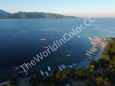 Sunrise Over Gili Air Harbor